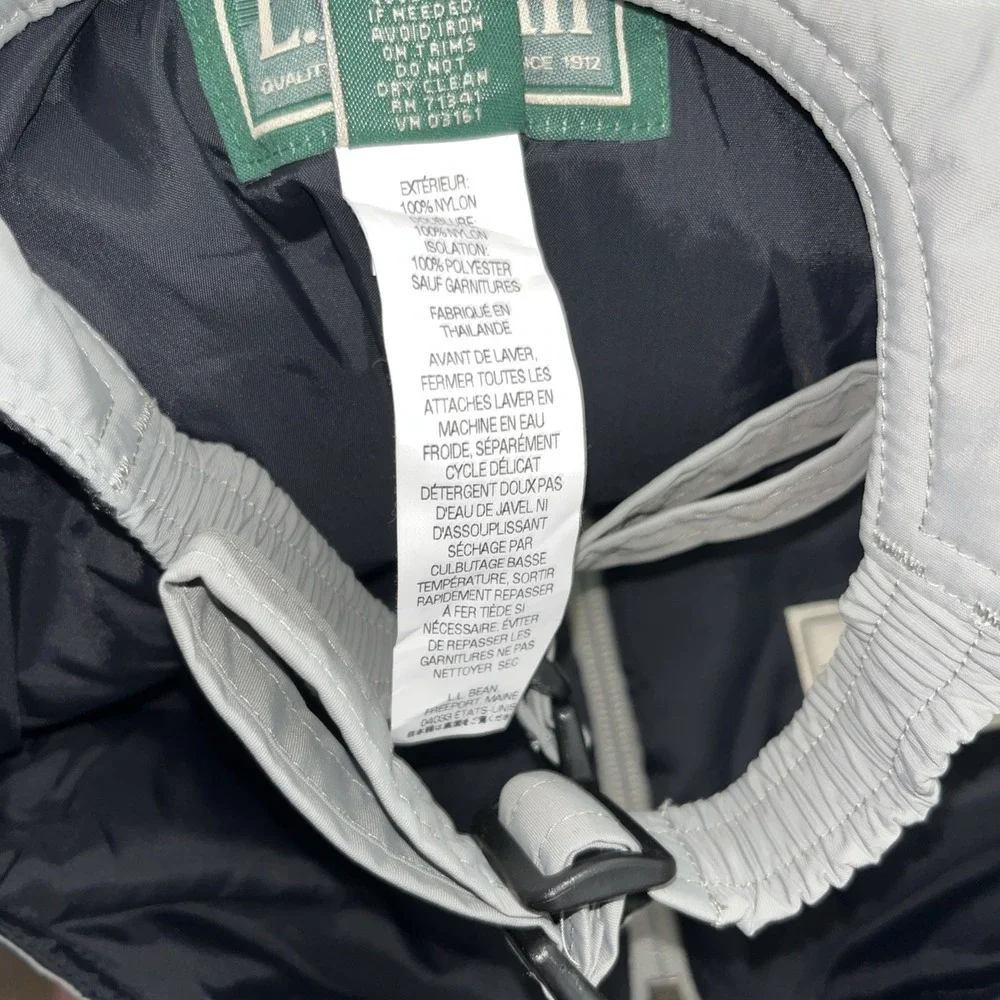 LL BEAN COLD BUSTER BIBS SIZE 8 KIDS Gray SNOW PANTS WINTER 3M THINSULATE NWT